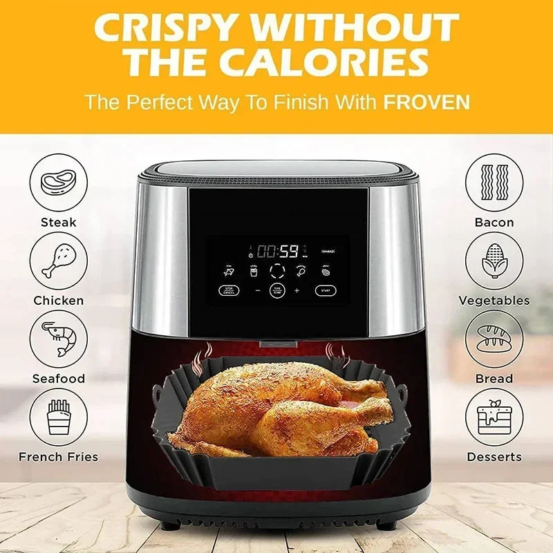 1PC Silicone Air Fryer Basket, - огляд і ціна Air Fryer