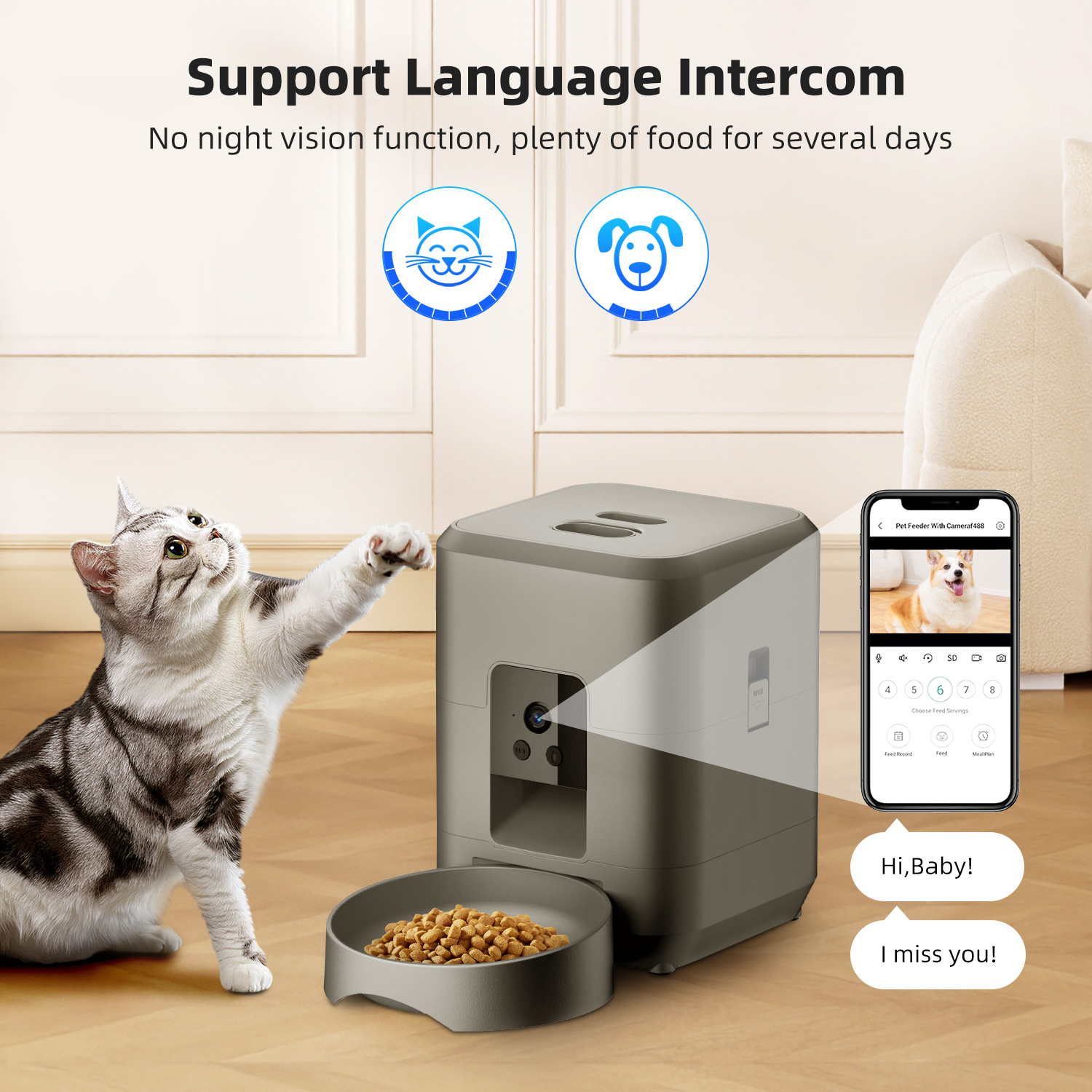 Cat Automatic Feeder With Came - огляд і ціна Kitchen Appliances Video
